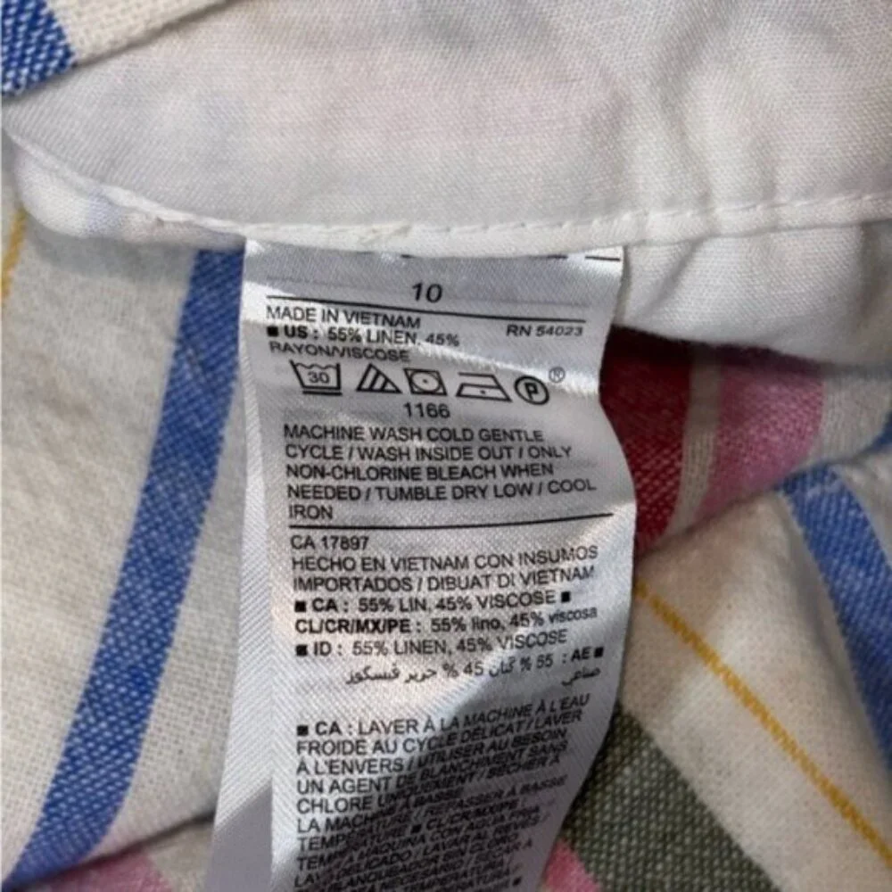 Old Navy Striped Shorts Women's Size 10 Colorful Coastal - Picture 3 of 6